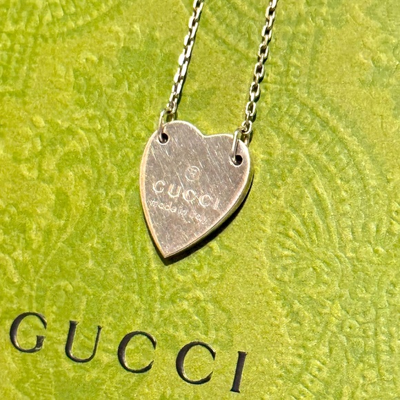 Necklace Sterling Gucci Heart Shaped Necklace GUCCI Sterling